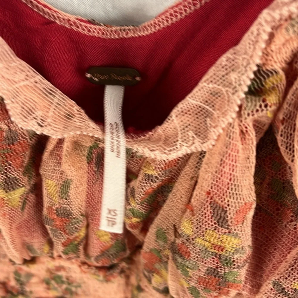 Free People xs mesh baby doll cottagecore - Picture 4 of 6